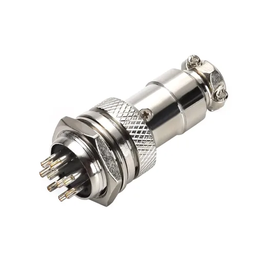 Vista 8 de Heyiarbeit Plata GX16 7A 2P Conector de Aviación Hembra Panel de Alambre Accesorios de chasis de alimentación Conector de metal Aviación 1 unids
