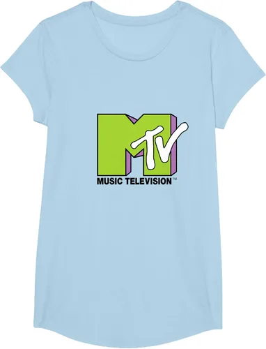 Vista 14 de Camiseta de tratamiento de relleno con logotipo MTV verde lima y morado, Negro, S Azul Marino