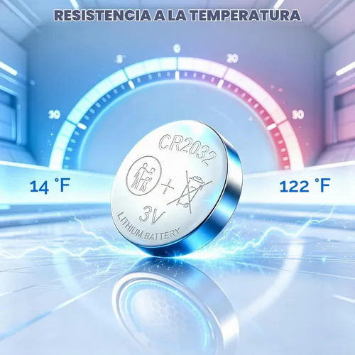 Vista 6 de CR2032 - Batería para llave de coche: baterías de litio de 3 V, paquete de 10 pilas CR 2032 para reloj de seguimiento remoto, reemplazo de juguetes
