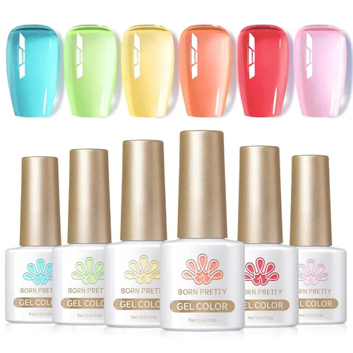 Vista 16 de BORN PRETTY Esmalte de uñas de gel de 6 colores marrón óxido, rojo moca, borgoña Juego de esmaltes de gel de otoño e invierno, tonos beige verde