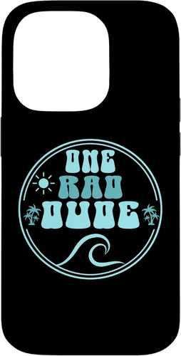 Vista 17 de One Rad Dude 1st Birthday Surf Beach Groovy Case for iPhone 17