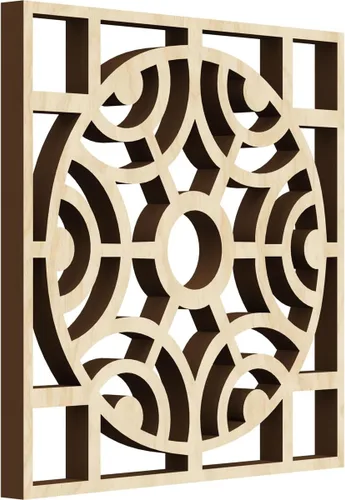 Vista 35 de Walton Paneles de pared decorativos de madera con calado, pequeños, 11 3/8 pulgadas de ancho x 11 3/8 pulgadas de alto x 1/4 pulgadas de alto, nogal