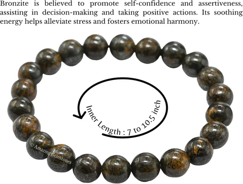 Vista 826 de Amazing Gemstone Crystal Bracelet for Women Men's Gifts - Protection Healing Crystal Bracelet - 8mm Gemstone Beaded Stretchable Bracelet Pulseras