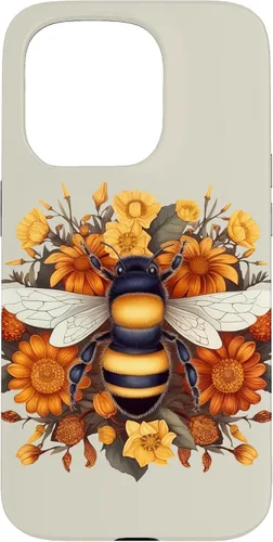 Vista 14 de iPhone 16 Boho Flower Bee Honey Beekeeper Daisy Sunflower Bee Case
