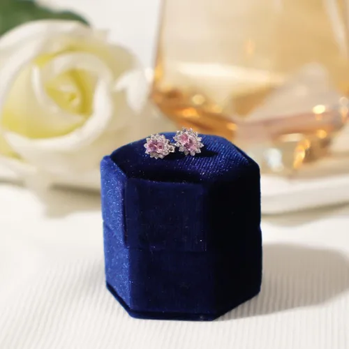 Vista 3 de Plata de ley 925 con zafiro creado de 15 quilates rubí amatista esmeralda aguamarina peridoto de turmalina piedra natal aretes estilo princesa Diana