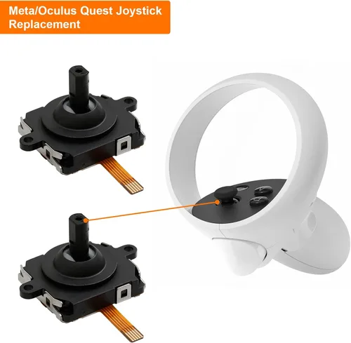 Vista 2 de Thlevel 2 Pcs Replacement Analog Joystick for OculusMeta Quest 2 Controller, Left & Right Analog Thumb Stick Control Sensor Module, VR Replacement
