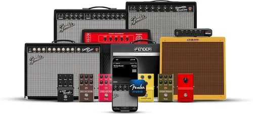 Vista 2 de Paquete completo de grabación Fender Quantum con interfaz USB Quantum LT2, micrófono, altavoces, auriculares y software de grabación. Paquete todo