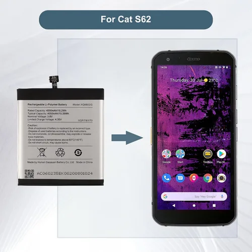 Vista 6 de Batería de repuesto XQ6602G compatible con Caterpillar Cat S62 con herramientas