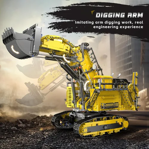 Vista 2 de Mould King 17070 - Juego de construcción de excavadora RC para adultos, modelo de vehículo de construcción de camión de 4767 piezas, camión