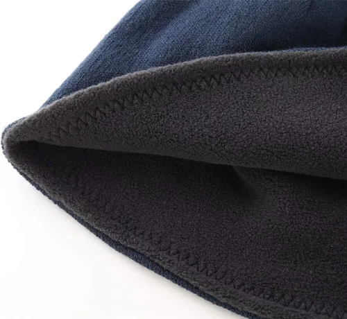 Vista 5 de Connectyle Hombres Fleece Reversible Beanie Hat Skully Gorras Calientes Invierno Sombreros
