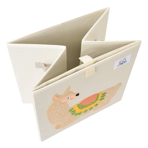 Vista 4 de Contenedores plegables de almacenamiento de animales de tela, caja/cofre/organizador para niños pequeños/niños, guardería, sala de juegos, 13 Alpaca