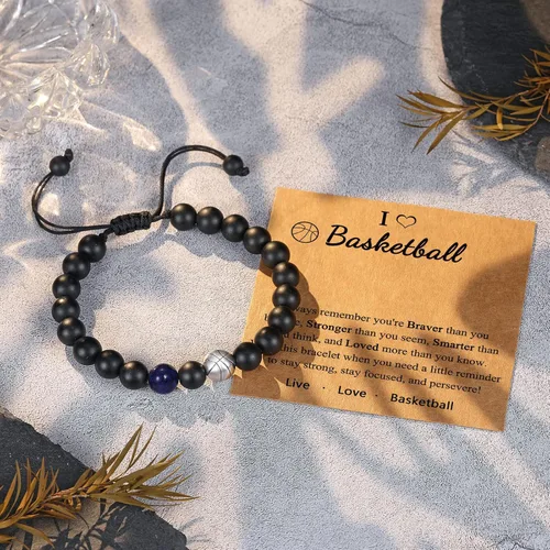 Vista 4 de UNGENT THEM Regalos para adolescentes y niños, pulsera de béisbol, baloncesto, fútbol, fútbol, regalos para niños, regalos de graduación