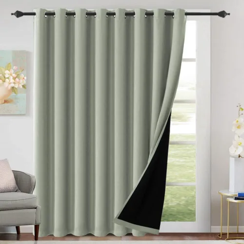 Vista 33 de H.VERSAILTEX Cortinas 100% de opacidad con aislamiento térmico, cortinas opacas completas para sala de estar, cortinas de ventana de eficiencia