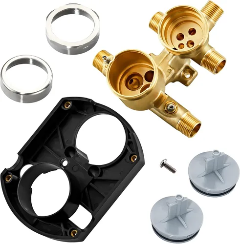 Vista 5 de R22000-WS Válvula de ducha y desviación integrada para válvula de ducha personalizada DT 3 o 6 ajustes, latón constructed