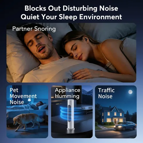 Vista 2 de Auriculares para dormir de lado, invisibles, planos, pequeños, ocultos Negro sólido