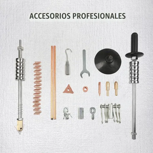 Vista 5 de PLAYOCCAR - Kit de reparación de abolladuras para soldador de pernos (110 V, 3500 A, multipunto)