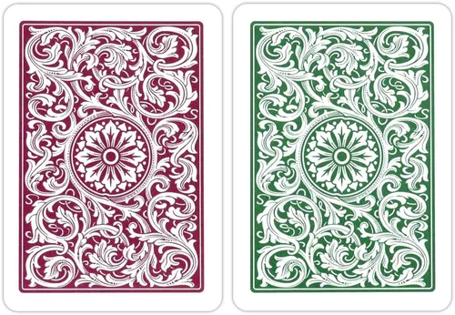 Vista 7 de Copag 1546 Design - Juego de cartas 100% de plástico, tamaño de póquer (estándar), verde/borgoña (índice jumbo, 1 juego)