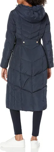 Vista 2 de Cole Haan Abrigo largo de tafetán Hodded para mujer