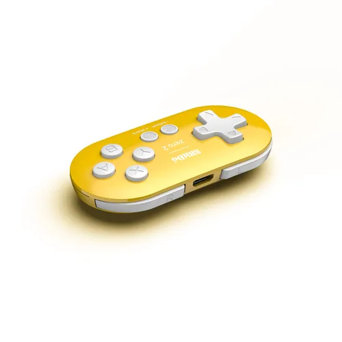 Vista 4 de 8Bitdo Zero 2 Bluetooth Gamepad Keychain Sized Mini Controller for Switch, Windows, Android, macOS & Raspberry Pi(Yellow Edition)