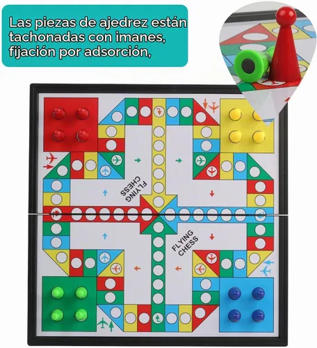Vista 7 de Andux Juego de mesa portátil plegable magnético de ajedrez volador CXYXQ-03