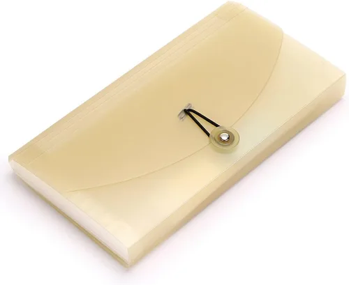 Vista 12 de BTSKY Carpeta de Archivos Expansible - 13 Bolsillos Carpeta de Archivo Acordeón Pequeña Carpeta Expandible Soporte para Tarjetas y Boletos Carpeta