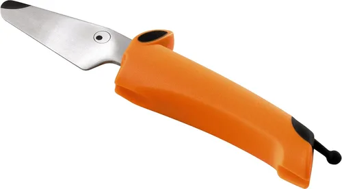 Vista 11 de Kuhn Rikon Kinderkitchen Juego de cuchillos de chef para niños de 6 pulgadas, 2 piezas, verde/azul, borde recto y cuchillo dentado, herramienta