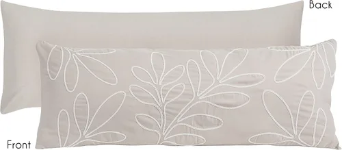 Vista 5 de Sweet Jojo Designs Funda de almohada de cuerpo de hojas botánicas bohemias (almohada no incluida), género neutro, marfil, crema, beige, tostado