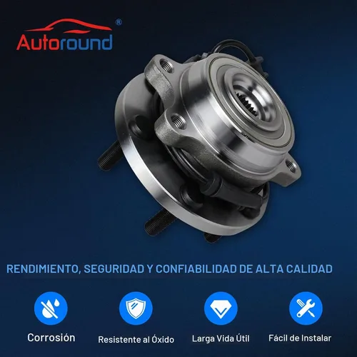 Vista 5 de Autoround 515065 Conjunto de rodamiento de rueda delantera 4WD y buje compatible con Nissan Frontier 2005-2018 Pathfinder 2005-2012 Xterra