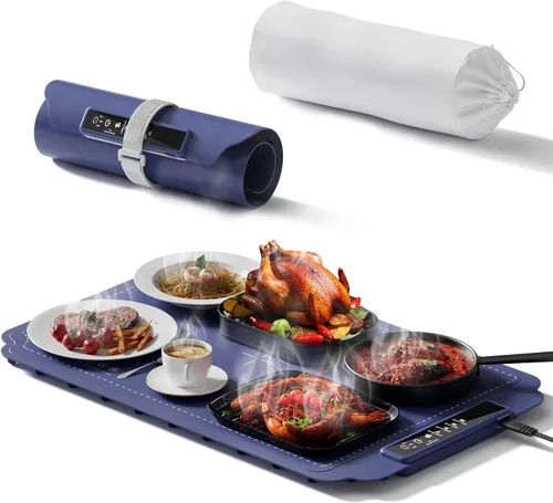 Vista 9 de Tapete de calentamiento para alimentos, bandeja de calentamiento eléctrica, bandeja de calentamiento eléctrico de grafeno de superficie completa