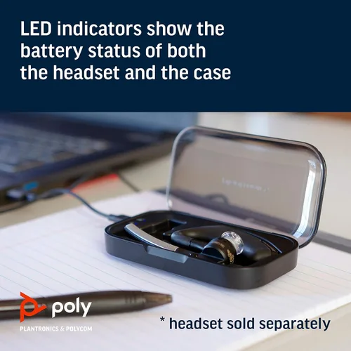 Vista 3 de Estuche para auricular Bluetooth Plantronics, Voyager Legend, color negro