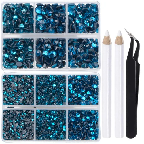 Vista 77 de LPBeads 10000 unidades de diamantes termoadhesivos SS6 amatista con parte trasera plana, gemas de diamantes de imitación de cristal redondas