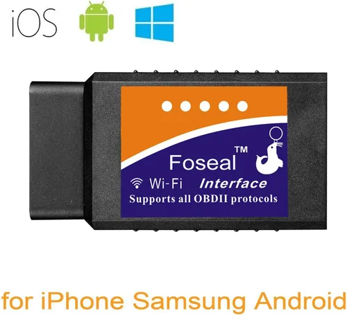 Vista 2 de Foseal Escáner OBD2 de Wifi, lector de código de coche Compruebe la luz del motor herramienta de diagnóstico de la exploración para iOS y Android