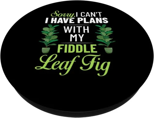 Vista 2 de Fiddle Leaf Fig Ficus Lyrata Care Tree Plant Soil Indoor PopSockets Swappable PopGrip