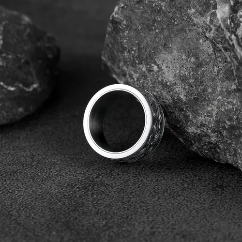 Vista 9 de FaithHeart Anillo de ojo de Dios para hombres y mujeres, acero inoxidable, chapado en oro de 18 quilates, anillos personalizados, Acero inoxidable