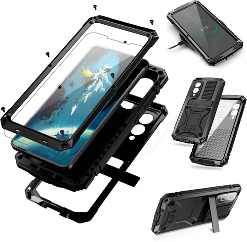 Vista 12 de Lunivop Funda compatible con iPhone 15 Pro Max de 6.7 pulgadas 2023, protección resistente, a prueba de polvo, resistente de metal de grado militar