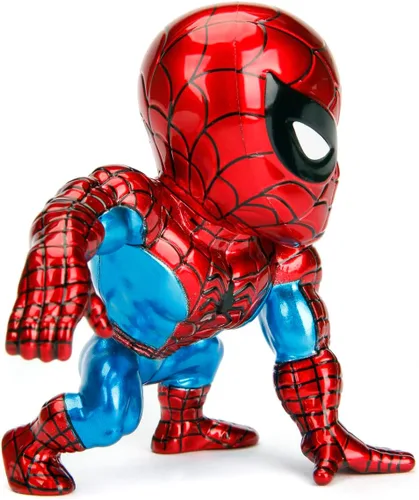 Vista 5 de Jada Toys Marvel - Figura clásica de Spiderman de 4 pulgadas, color rojo, talla única