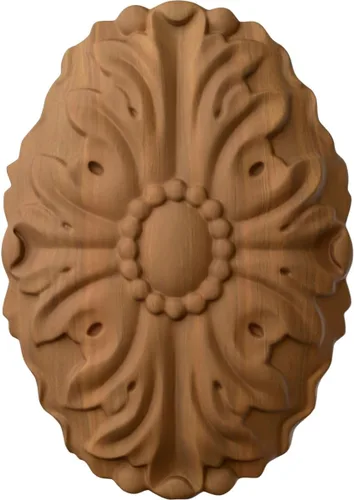 Vista 16 de Ekena Millwork ROS02X04ASAL Roseta ovalada Ashford, 1 7/8 pulgadas de ancho x 2 3/4 pulgadas de alto x 1/2 "P, aliso Alder
