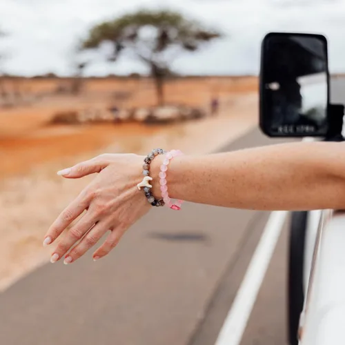Vista 9 de Fahlo Pulsera de seguimiento de jirafa – Sigue el viaje de una jirafa real – Apoya la conservación de la vida silvestre – Elástica, talla única