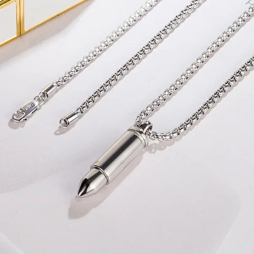 Vista 7 de Dankadi Colgante de plata de ley 925 para hombres y mujeres se puede abrir para collar conmemorativo urna de cremación cadena de caja colgante
