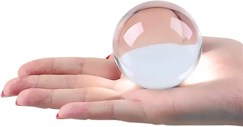 Vista 5 de DSJUGGLING XXXXS - Pelota de malabarismo de contacto de acrílico transparente de 1.772 in para principiantes y pelota de malabarismo transparente