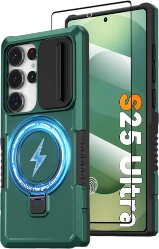 Vista 114 de Funda magnética para Samsung Galaxy Note 20 Ultra con soporte de anillo [con protector de pantalla] [Compatible con carga inalámbrica MagSafe] Funda