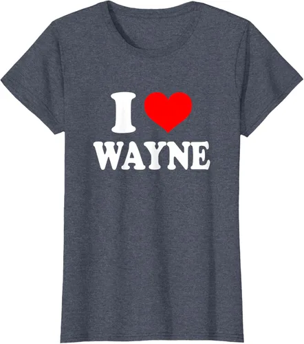 Vista 82 de Wayne - Camiseta I Heart Wayne - I Love Wayne, Negro, S