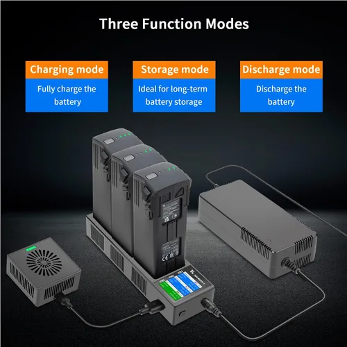 Vista 3 de Hanatora Multi Function Charger with Storage Charge,Discharge for DJI Mavic 3 Series Battery,Wall & Car Parallel Charing hub for Mavic 3 Pro Classic