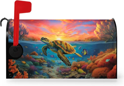 Vista 73 de Funda magnética para buzón patriótico de verano del 4 de julio, cubierta para buzón de bandera de Estados Unidos, diseño floral, Día