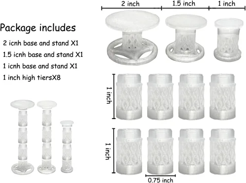 Vista 2 de Elevadores de combate para miniaturas voladoras, soportes de vuelo Terreno DND TRPG, plataformas elevadas, 8 niveles ajustables con 3 soportes