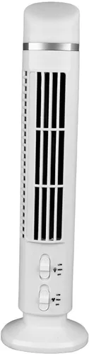 Vista 10 de Aramox Ventilador de torre oscilante, ventilador de torre sin aspas, ventilador de escritorio USB oscilante con luz para el hogar, dormitorio, Negro