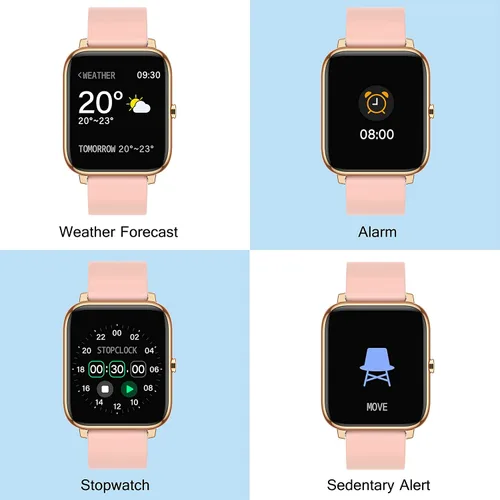 Vista 7 de Popglory Reloj inteligente, reloj inteligente con presión arterial, monitor de oxígeno en sangre, monitor de actividad física con monitor