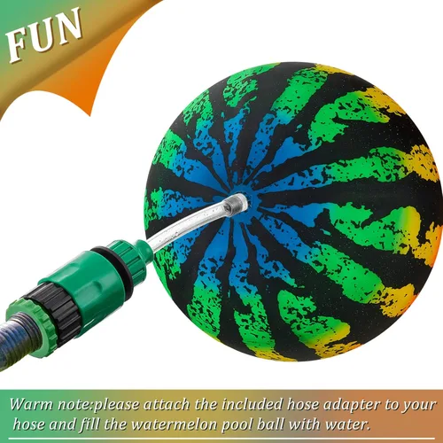 Vista 4 de Juego de pelota de piscina - Pelota de piscina de 9 pulgadas Juguetes inflables de piscina con adaptador de manguera, juego de piscina