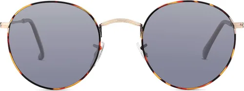 Vista 5 de Pro Acme Gafas de sol polarizadas de metal redondas pequeñas para mujer, estilo retro de diseñador