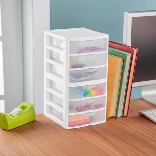 Vista 9 de Sterilite Clearview - Unidad de almacenamiento de escritorio de plástico